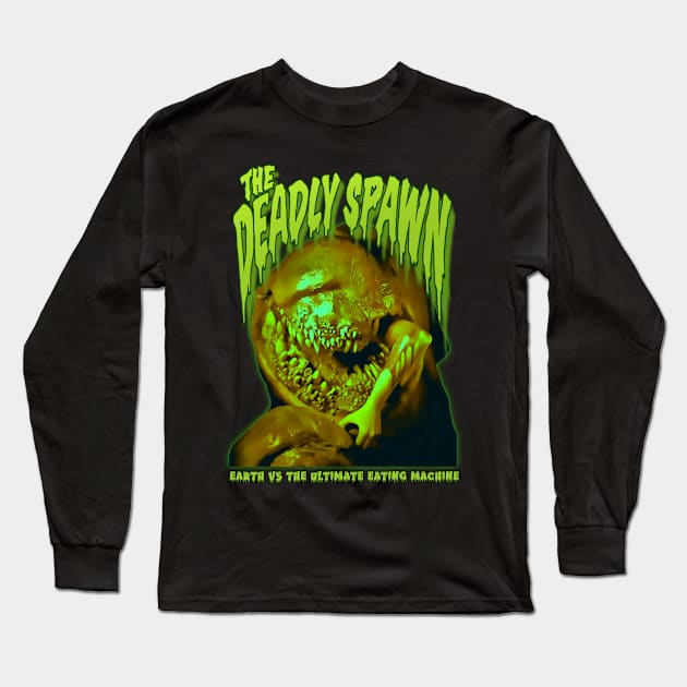 Earth Vs The Ultimate Eating Machine (Version 1) Long Sleeve T-Shirt by The Dark Vestiary